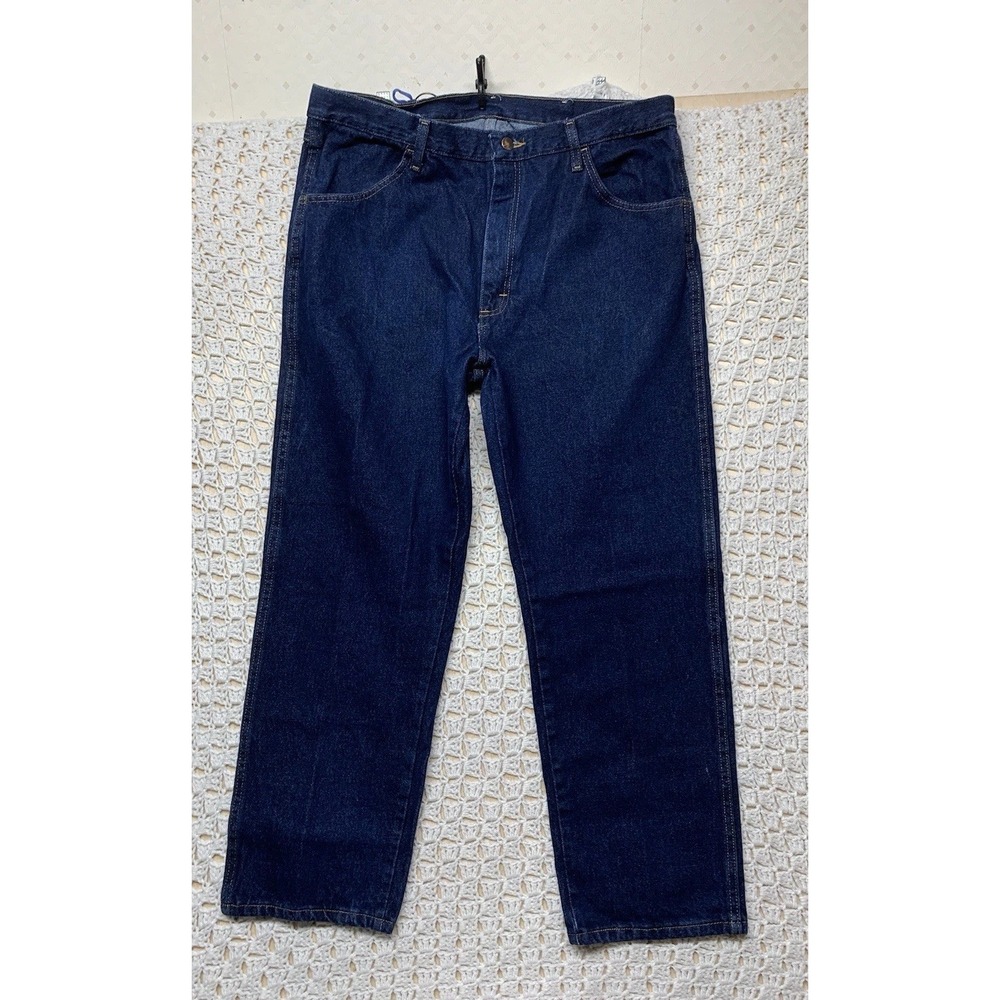 Rustler Jeans Men's Size 38x29 Dark Blue‎ Denim Straight Leg 87619PW